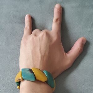 Yellow and Green Chunky Bracelet